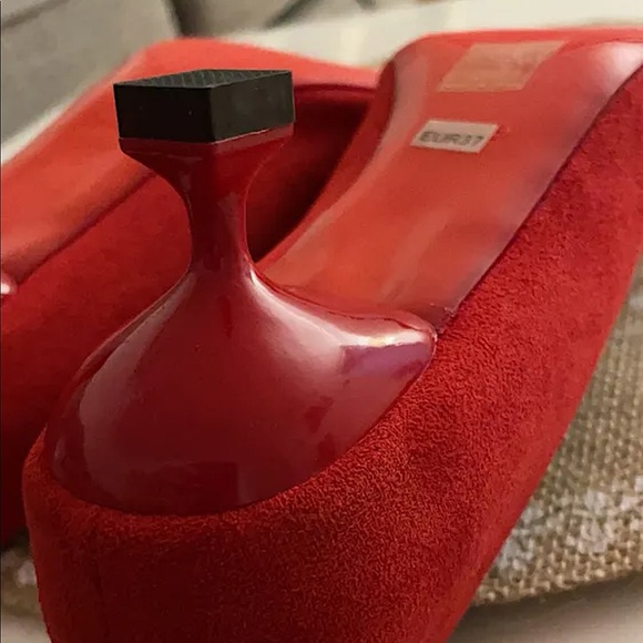 Red Velvet Pumps - Picture 5 of 5